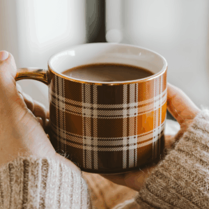 Brown Plaid Coffee Mug