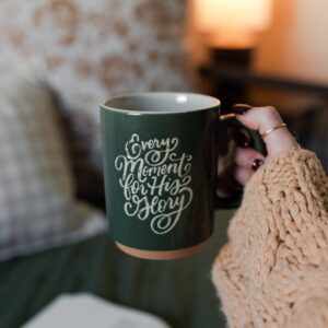 The Daily Grace Co - Every Moment for His Glory Leaf Green Mug