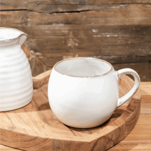 5.7" Plain White Round Mug