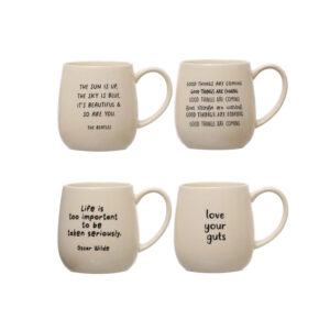 Quoted Stoneware Mugs Collection