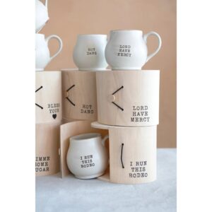 Alternative view of Stoneware Mug with Wood Gift Box
