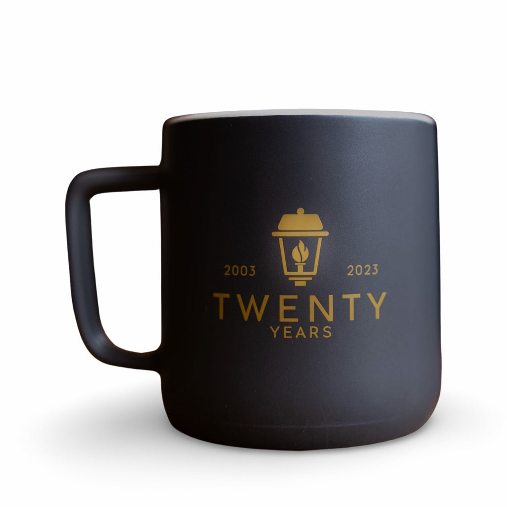 Main Street Twenty Year Matte Black Mug