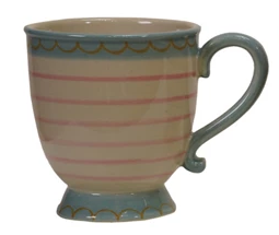 Alternative view of Striped Footed Mugs