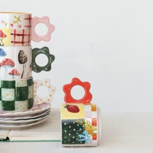 Spring Mugs w/ Flower Handles