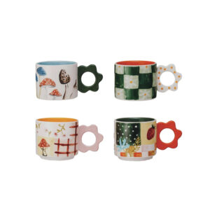Alternative view of Spring Mugs w/ Flower Handles